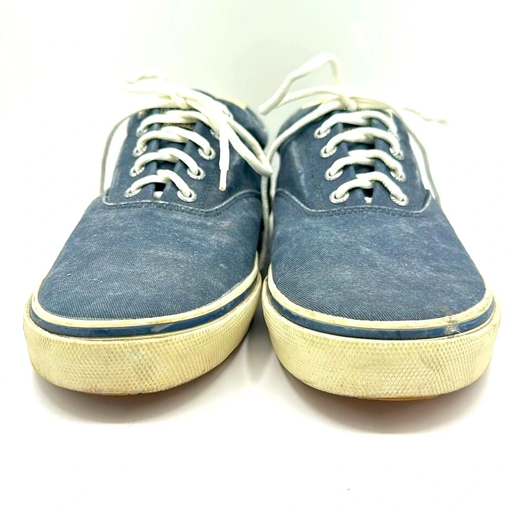 Sperry Top Sider Shoes Mens 11M Halyard CVO Sneakers 1772905 Blue Canvas Lace Up